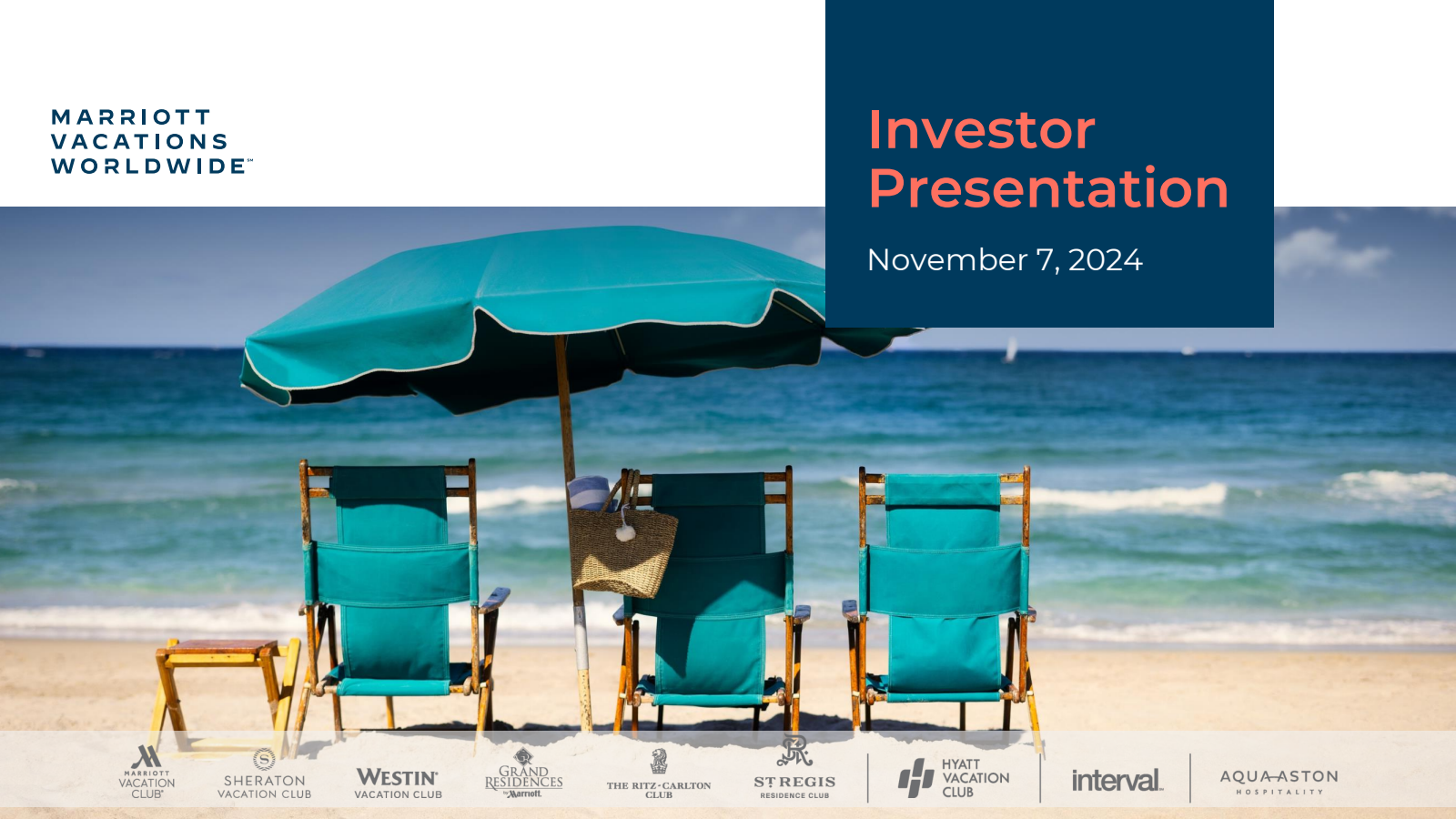 Marriott Vacations Worldwide's Q3 2024 Slide Deck