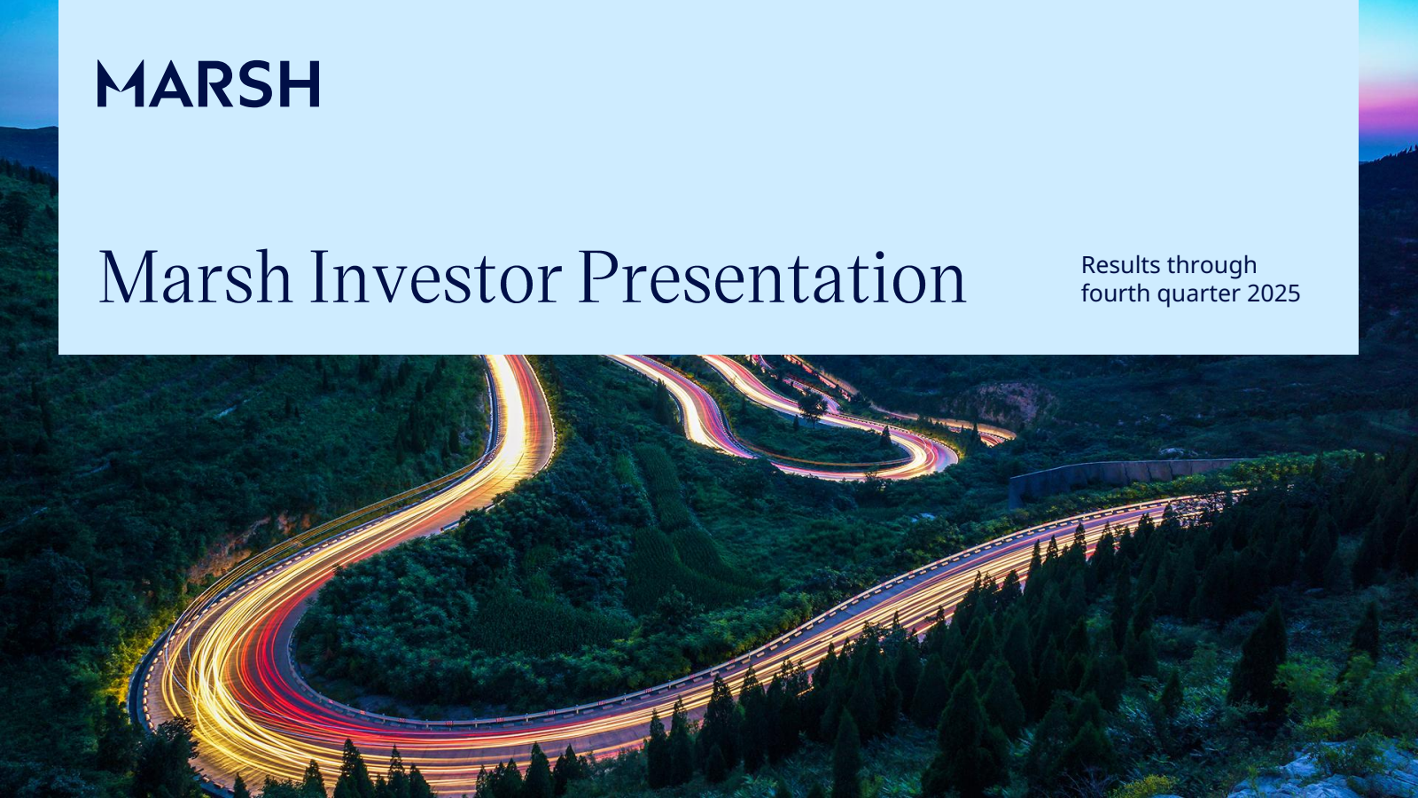 Marsh & McLennan Companies' Q4 2025 Slide Deck