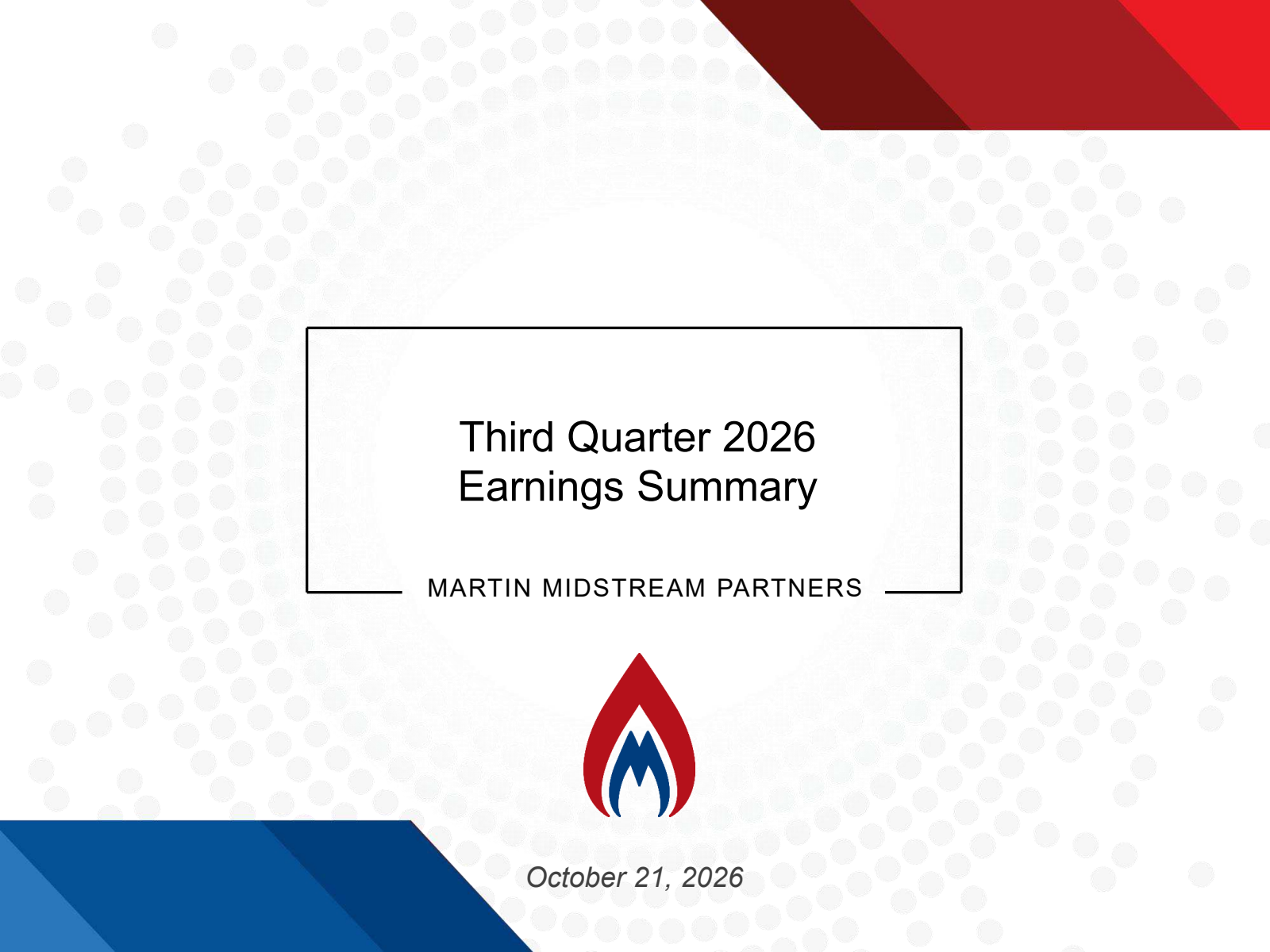 Martin Midstream Partners (MMLP) Earnings Date and Reports 2026