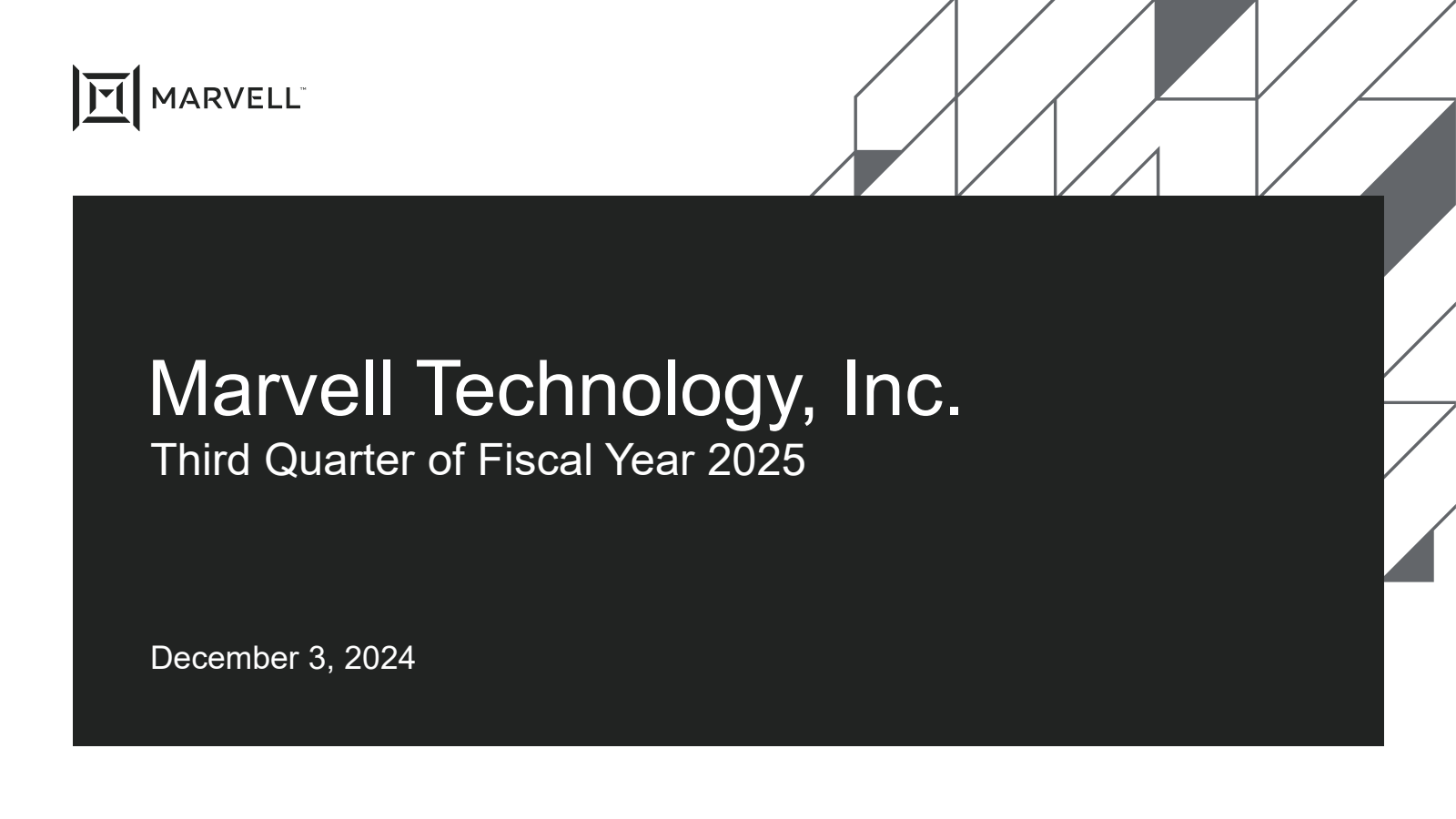 Marvell Technology's Q3 2025 Slide Deck