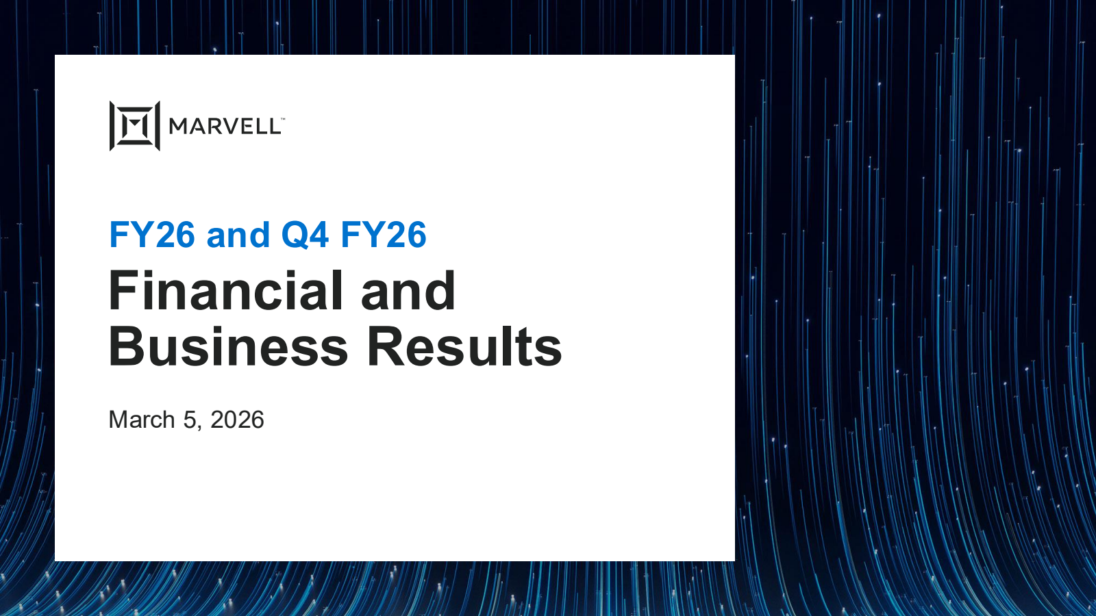 Marvell Technology's Q4 2026 Slide Deck