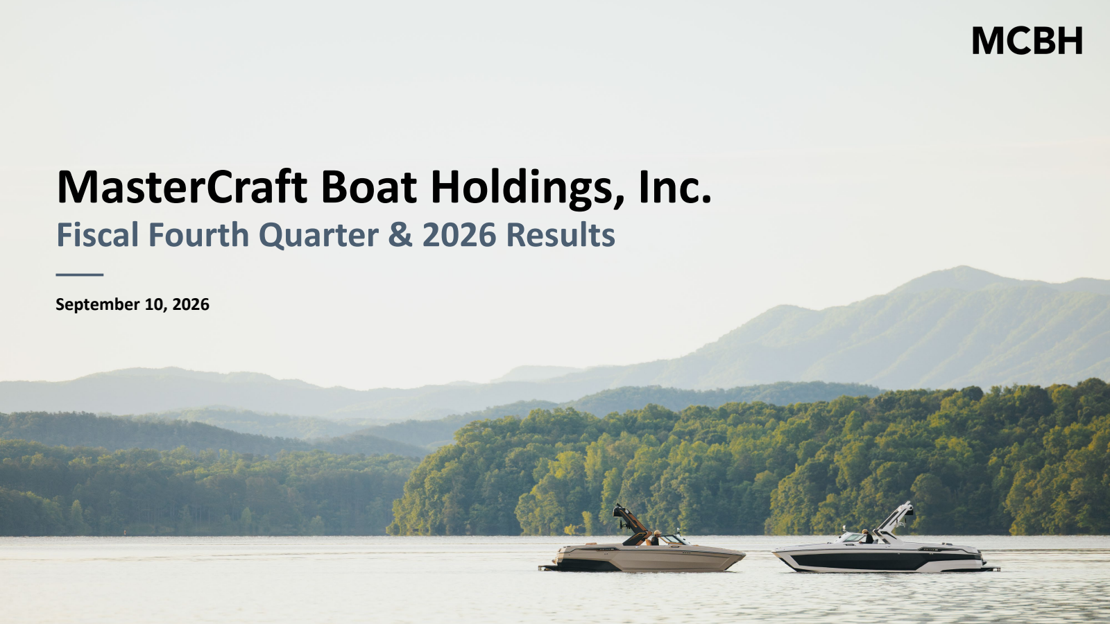 Mastercraft Boat's Q4 2026 Slide Deck