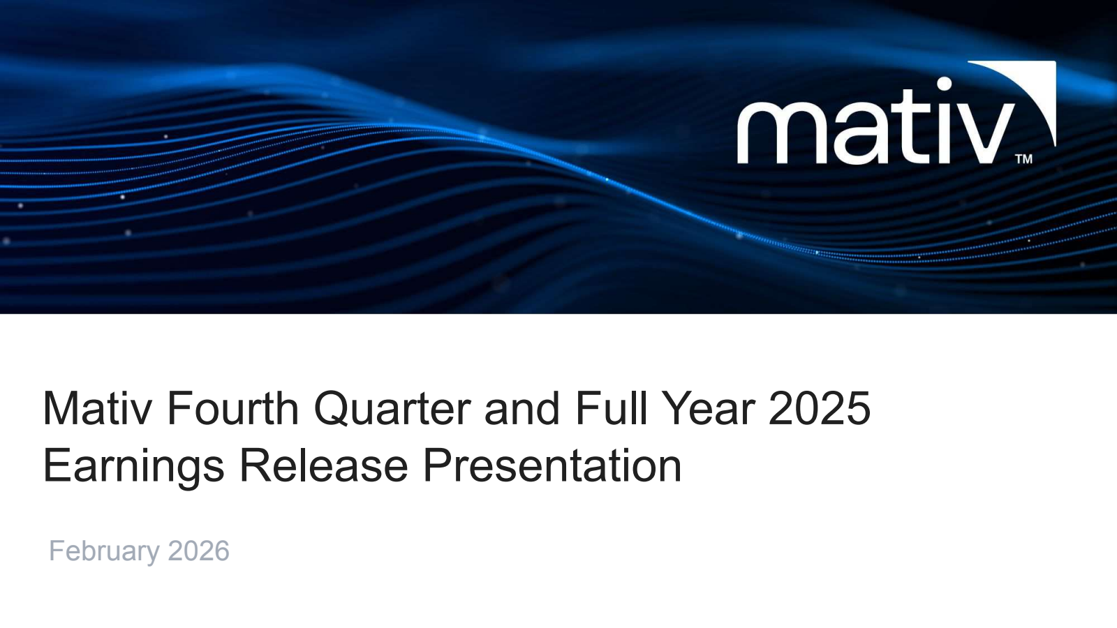 Mativ's Q4 2025 Slide Deck
