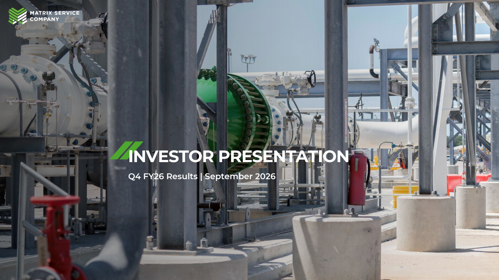 Matrix Service's Q4 2026 Slide Deck