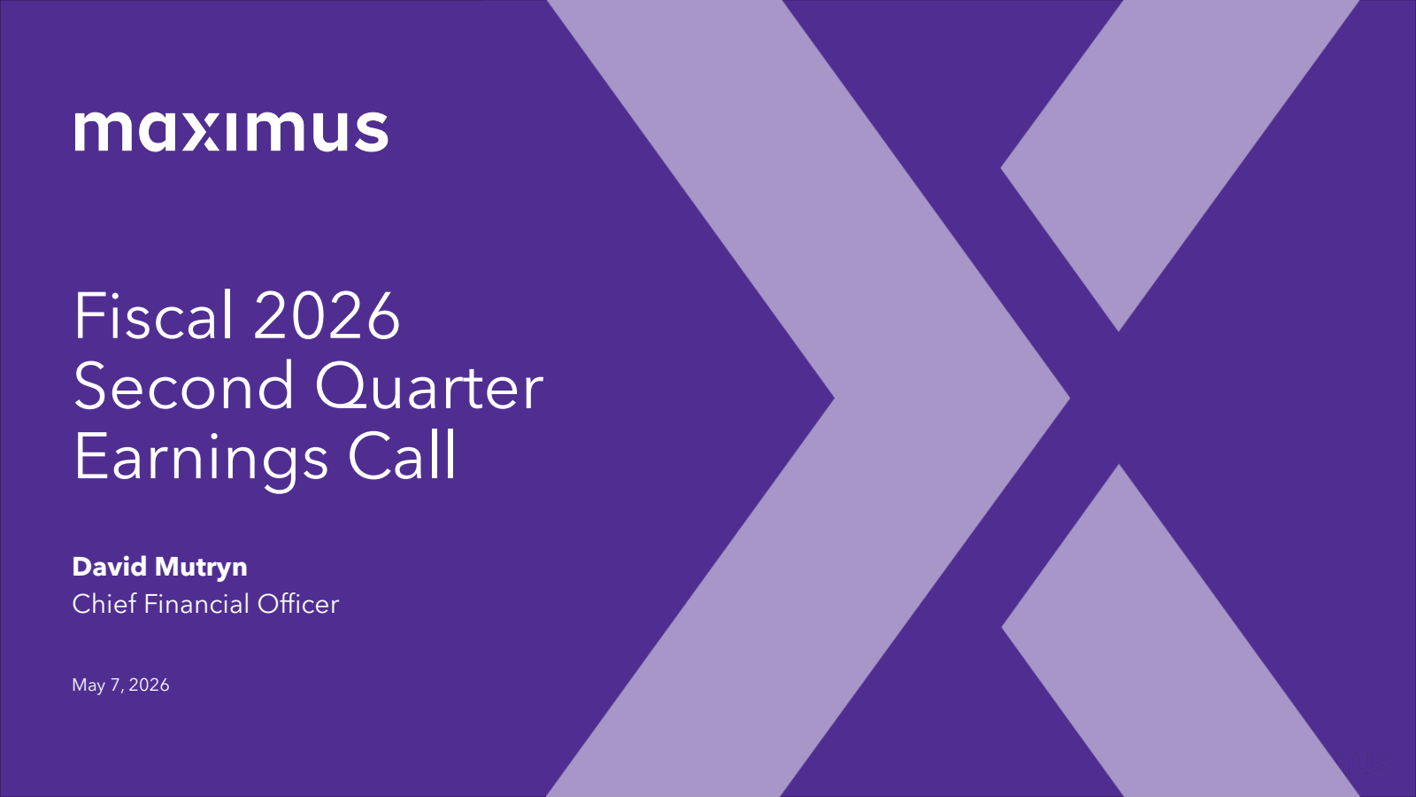 Maximus' Q2 2026 Slide Deck