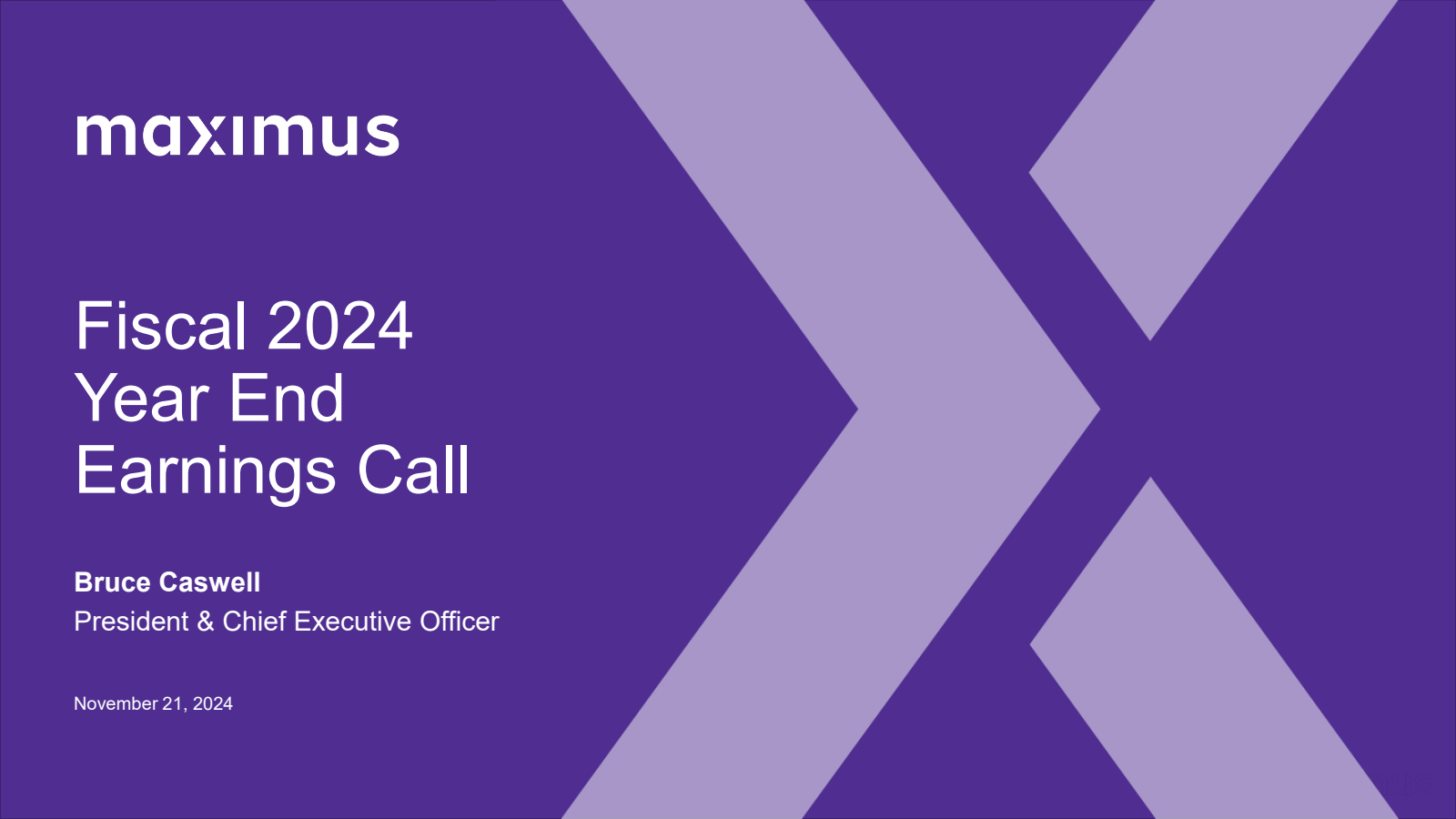 Maximus' Q4 2024 Slide Deck