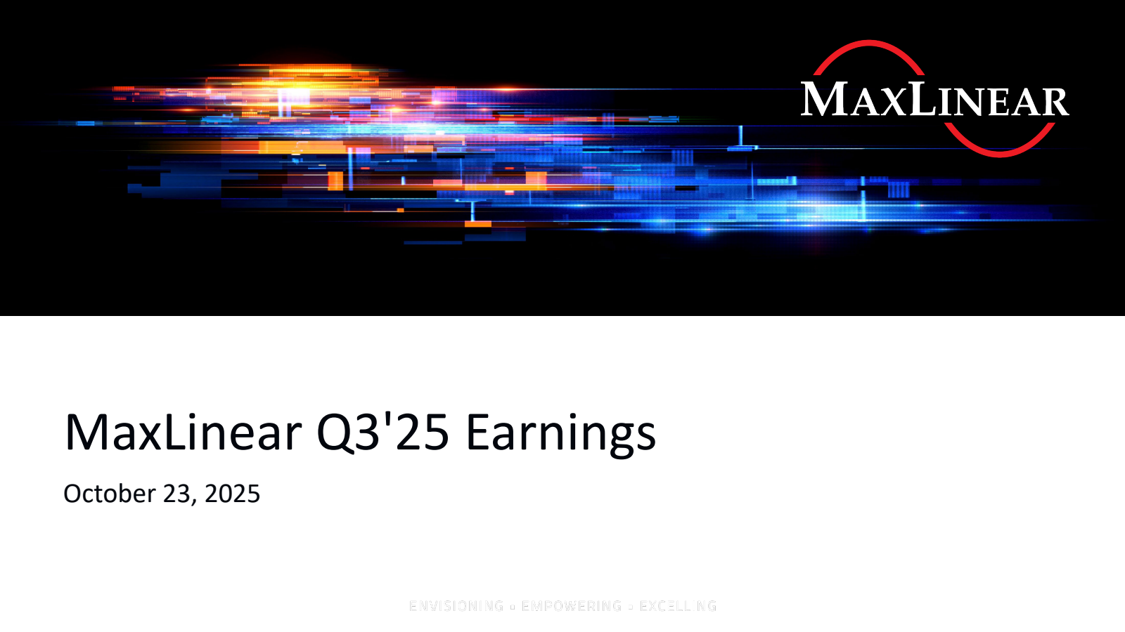 MaxLinear's Q3 2025 Slide Deck