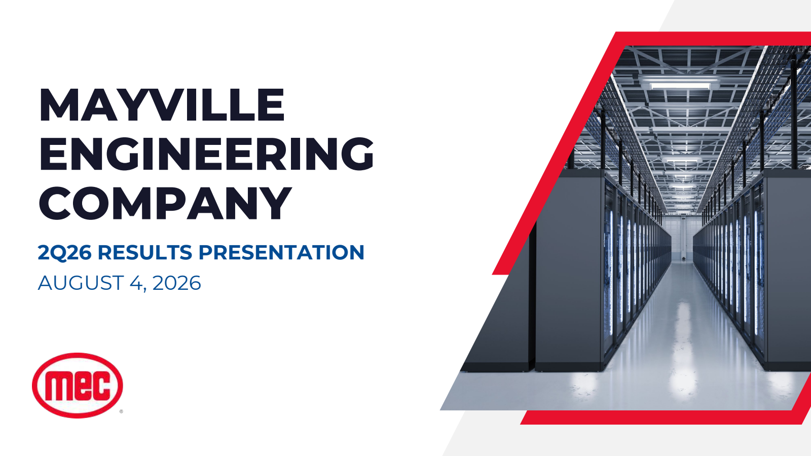 Mayville Engineering's Q2 2026 Slide Deck