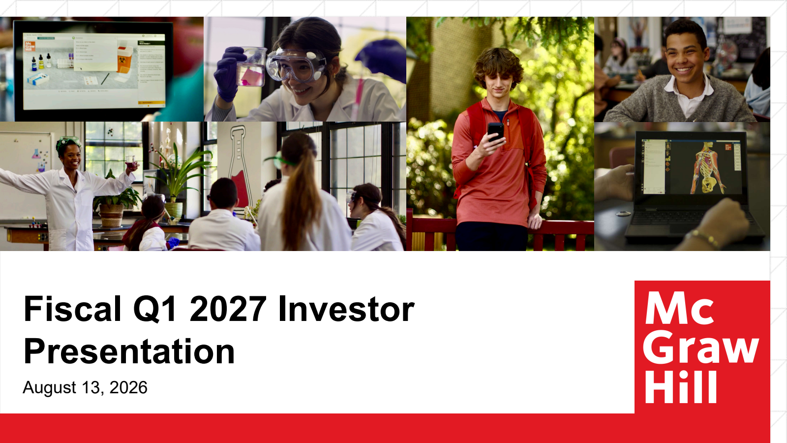 McGraw Hill's Q1 2027 Slide Deck