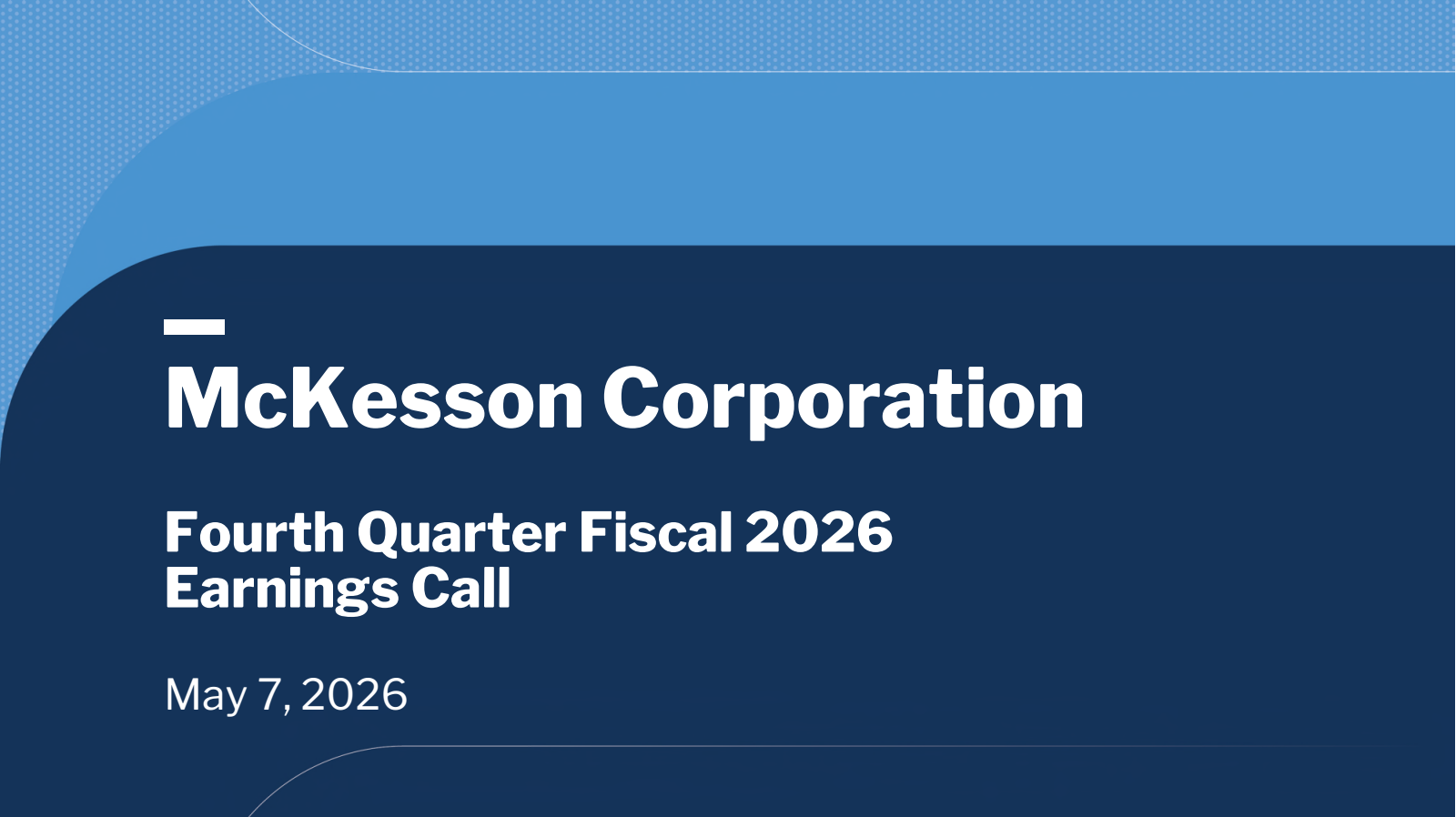 McKesson's Q4 2026 Slide Deck