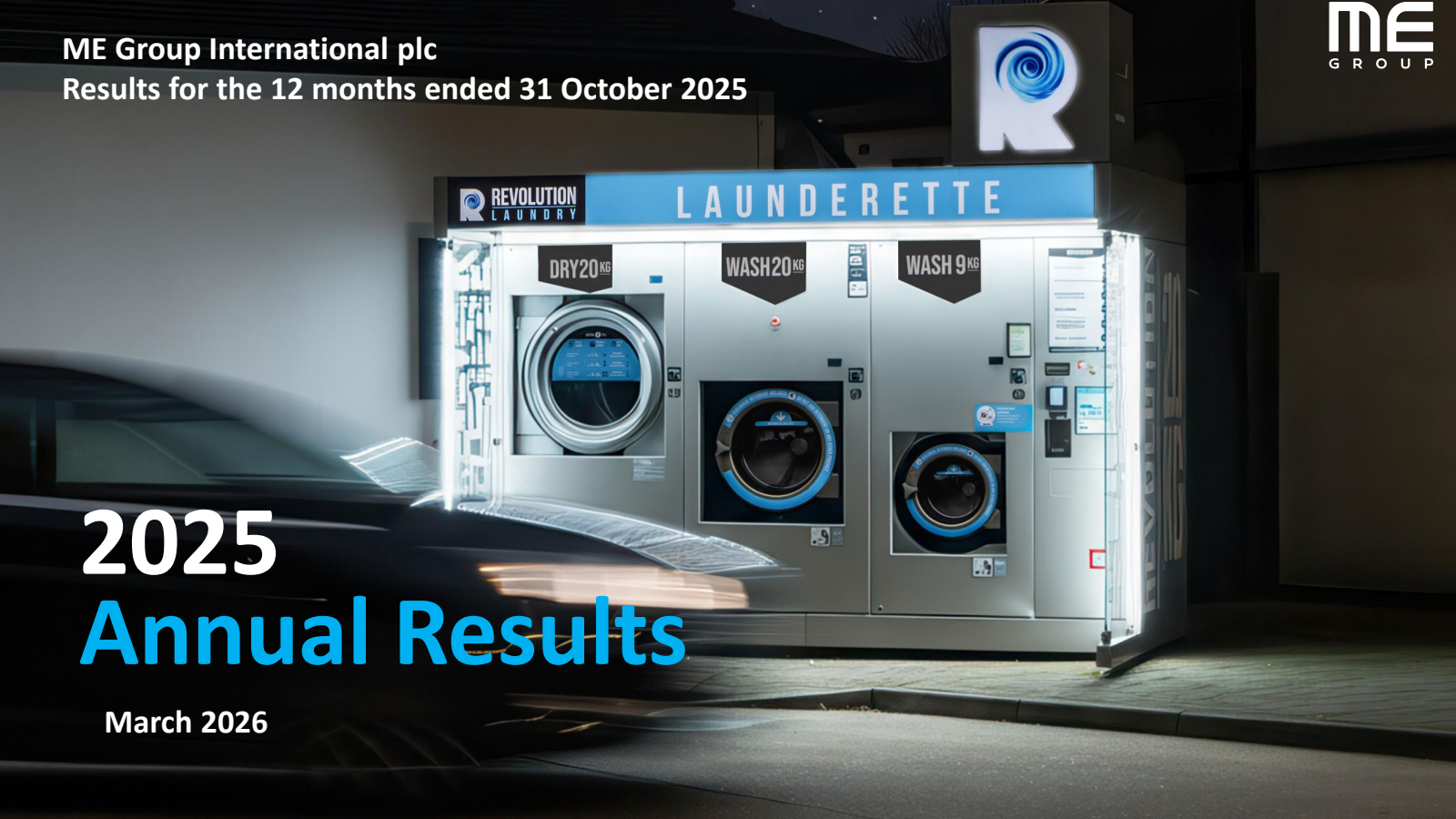ME Group International's H2 2025 Slide Deck