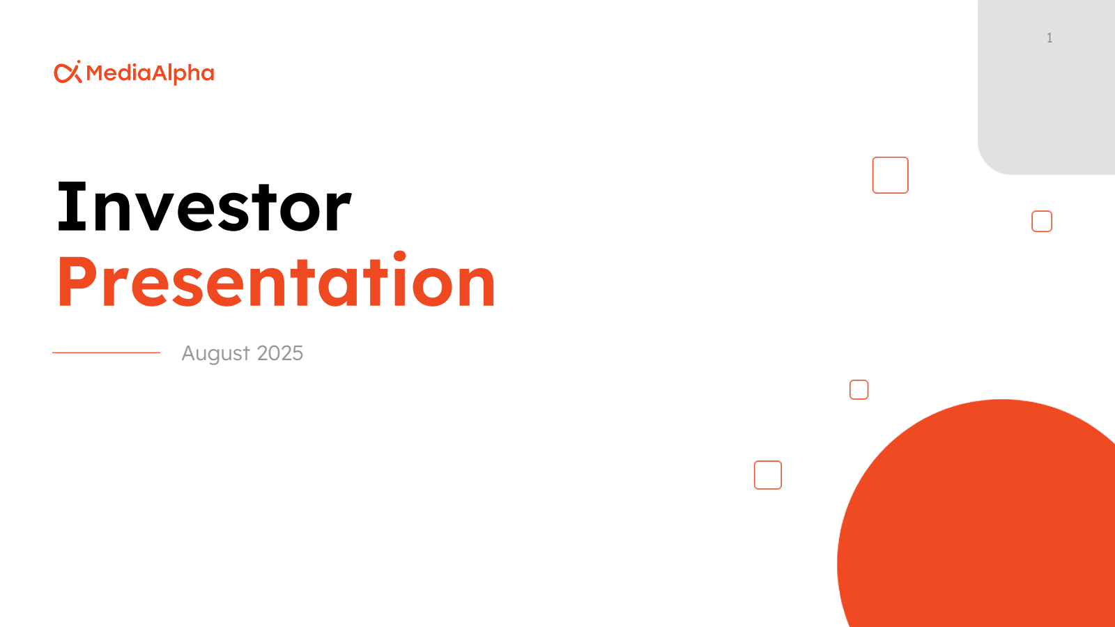 MediaAlpha's Q2 2025 Slide Deck