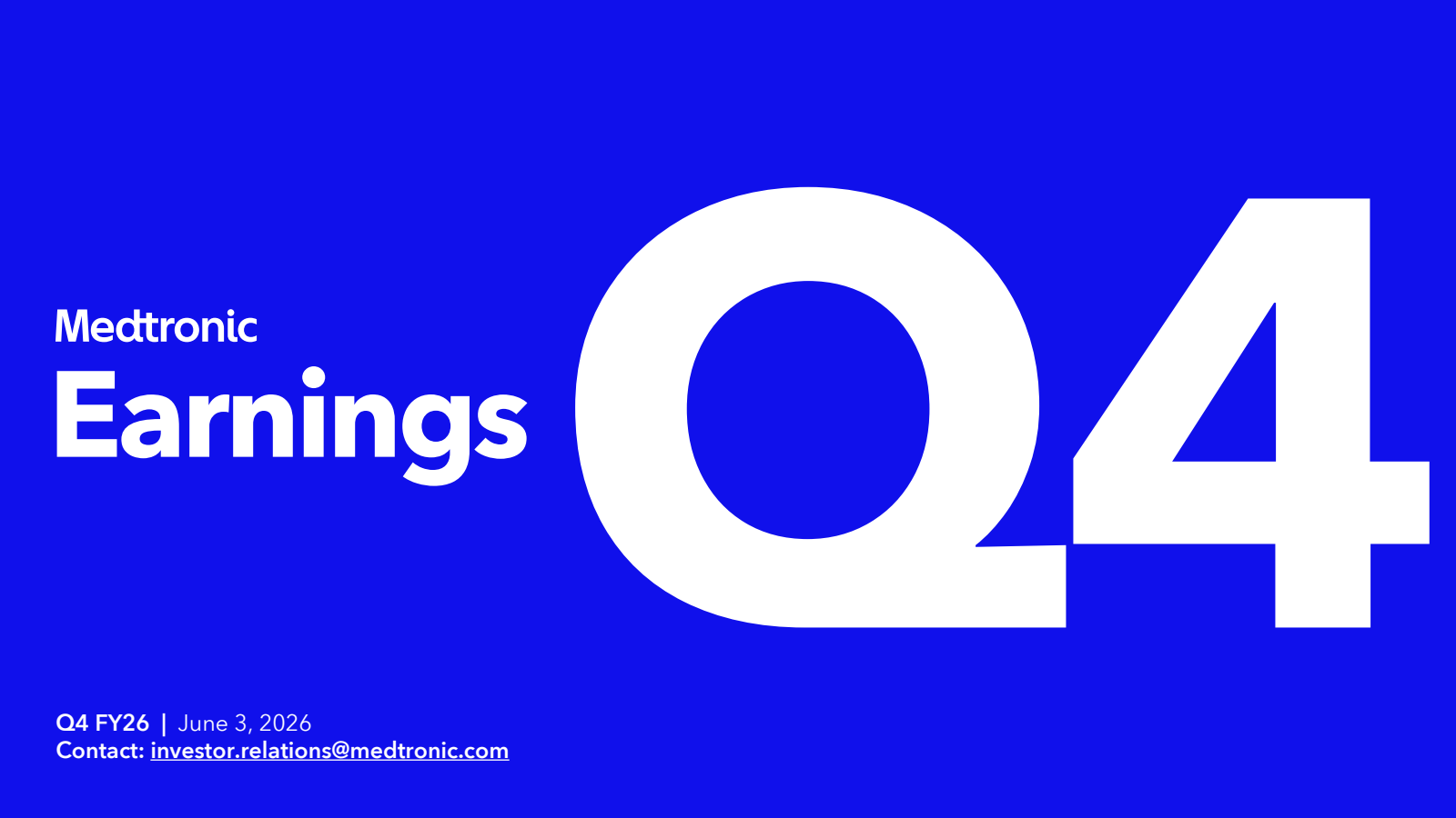 Medtronic's Q4 2026 Slide Deck