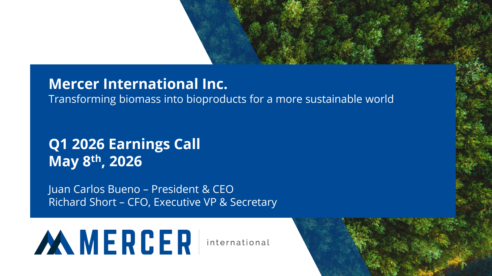 Mercer International's Q1 2026 Slide Deck