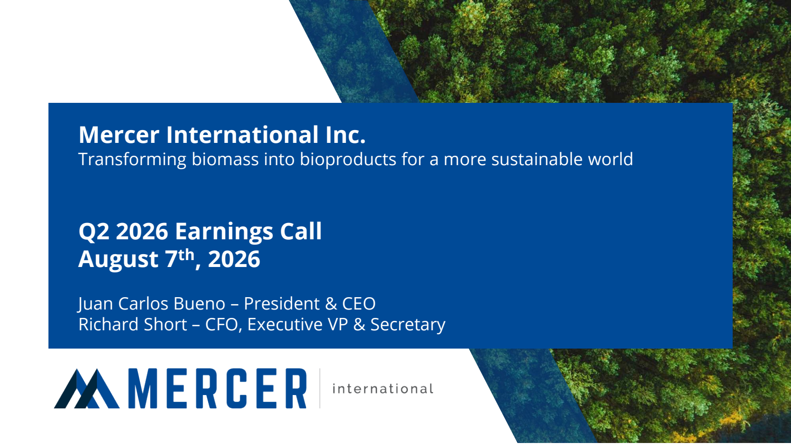 Mercer International's Q2 2026 Slide Deck