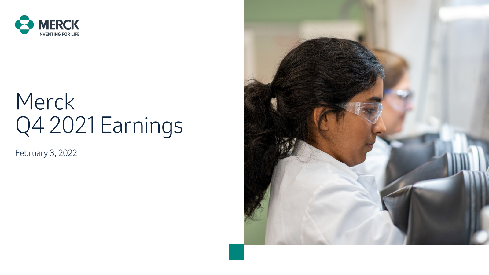 Merck & Co., Inc.'s Q4 2021 Slide Deck