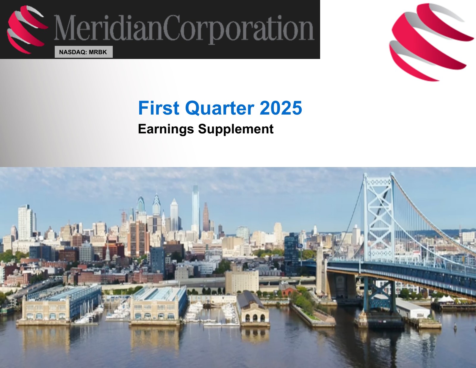 Meridian Bank's Q1 2025 Slide Deck