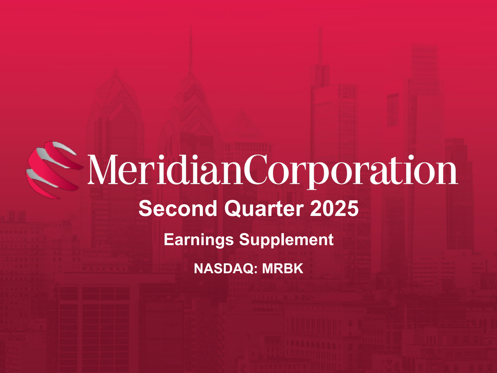 Meridian Bank's Q2 2025 Slide Deck