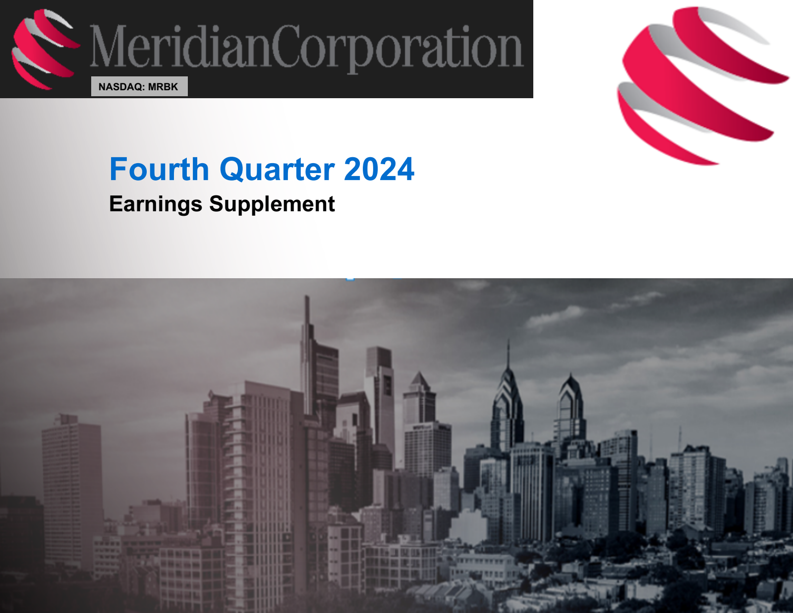Meridian Bank's Q4 2024 Slide Deck