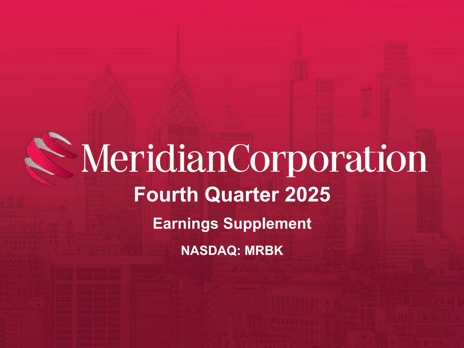 Meridian Bank's Q4 2025 Slide Deck