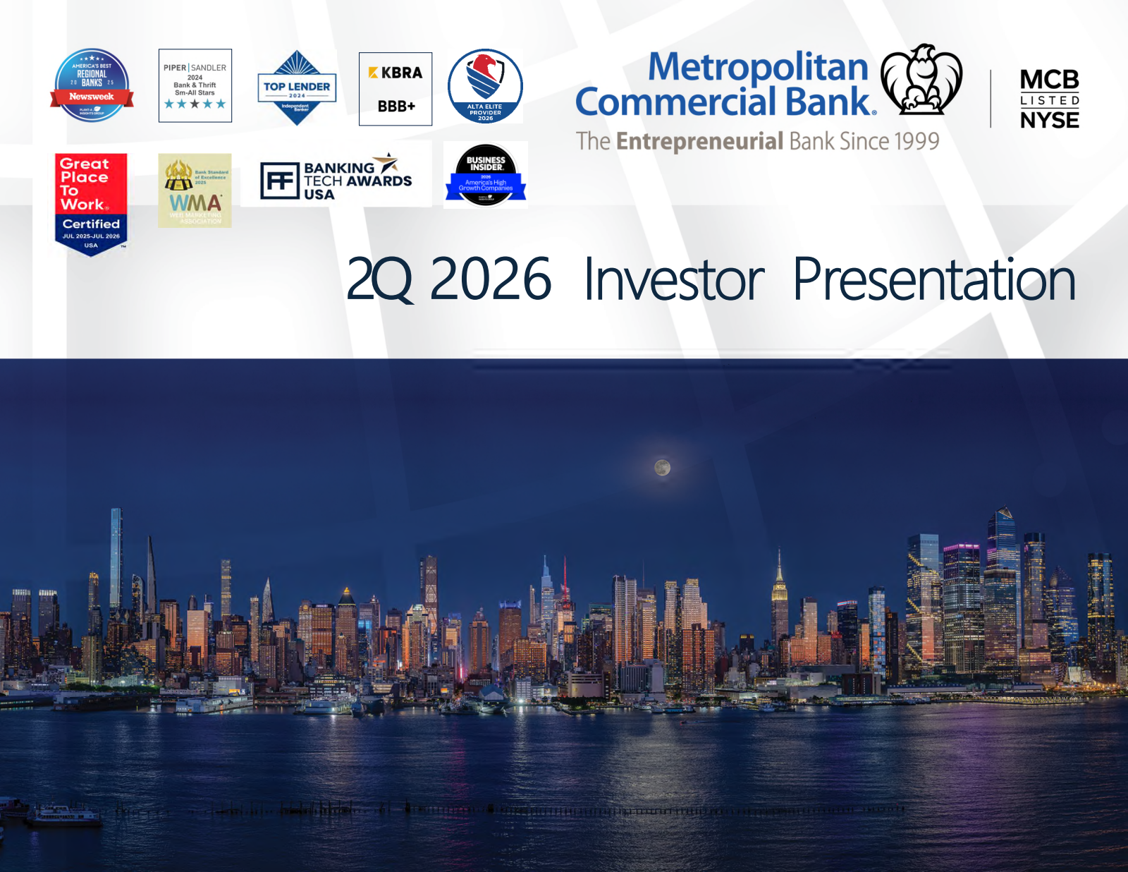 Metropolitan Bank's Q2 2026 Slide Deck