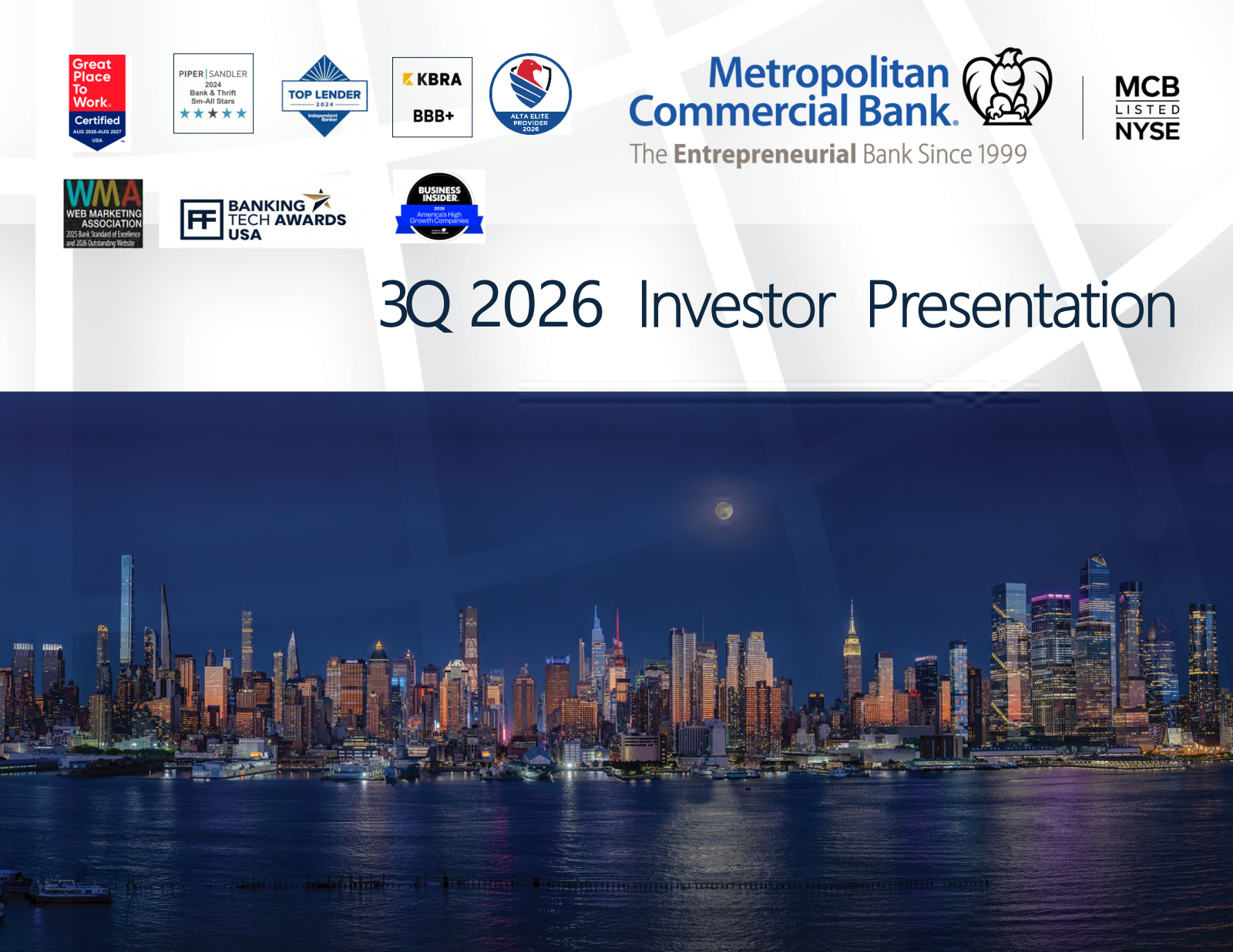 Metropolitan Bank (MCB) Q3 2026 Earnings Results & Call Transcript
