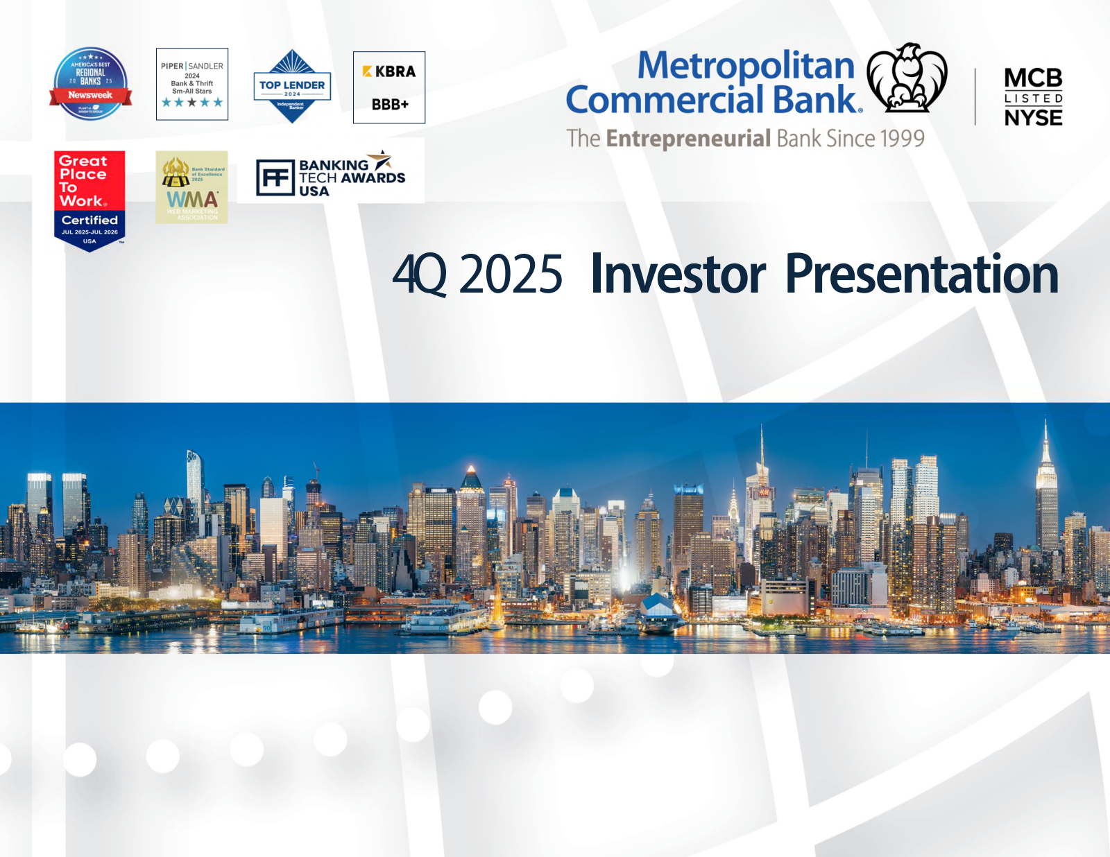 Metropolitan Bank's Q4 2025 Slide Deck