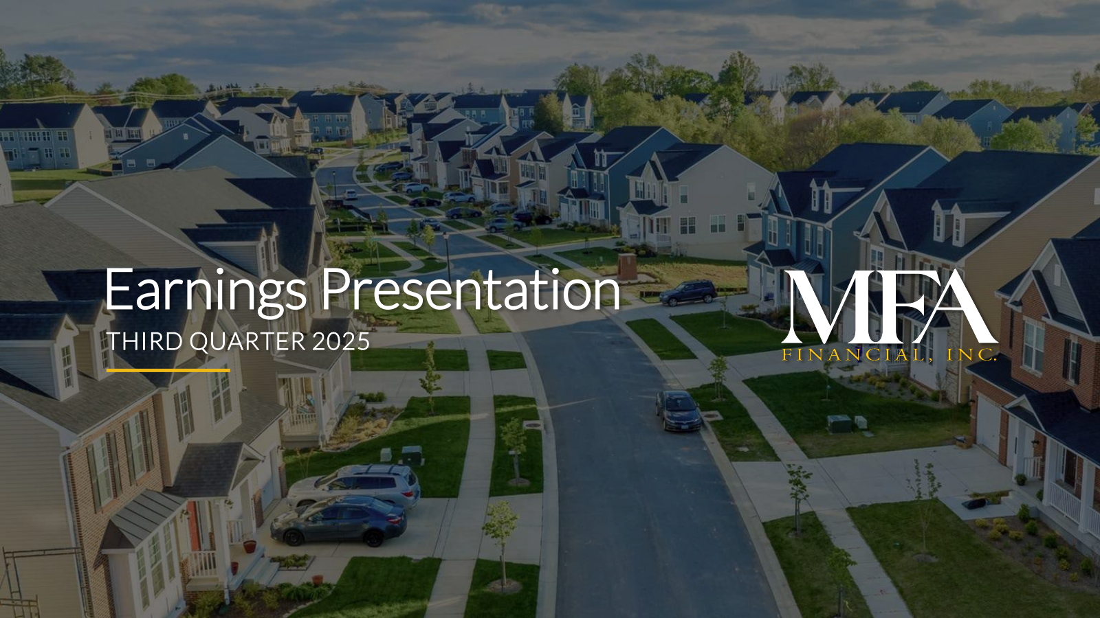 MFA Financial's Q3 2025 Slide Deck