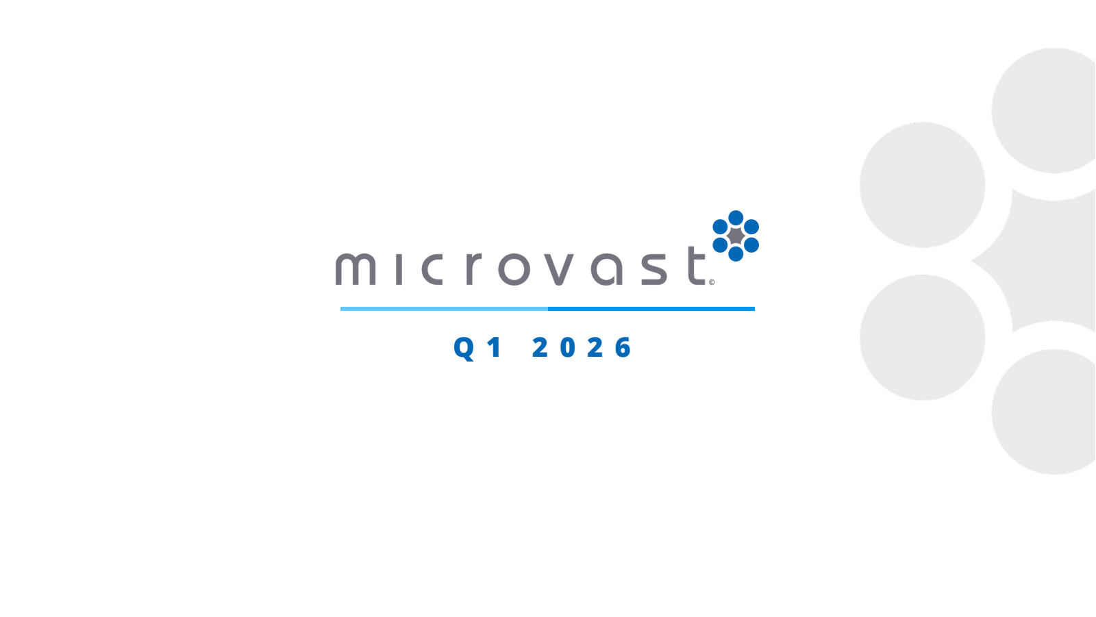 Microvast's Q1 2026 Slide Deck