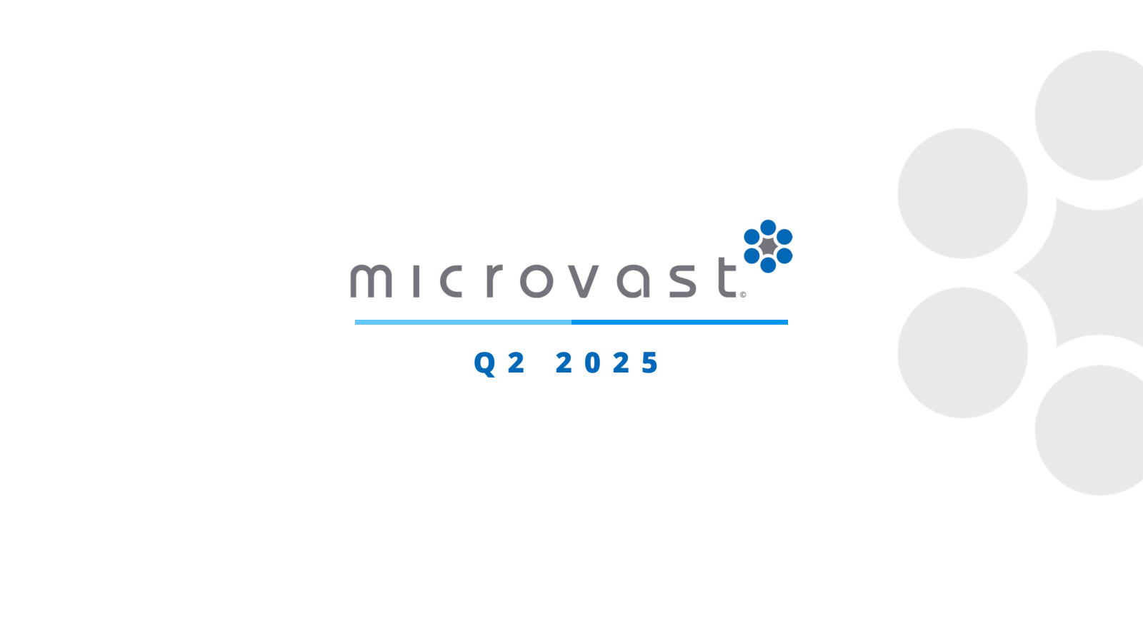 Microvast's Q2 2025 Slide Deck