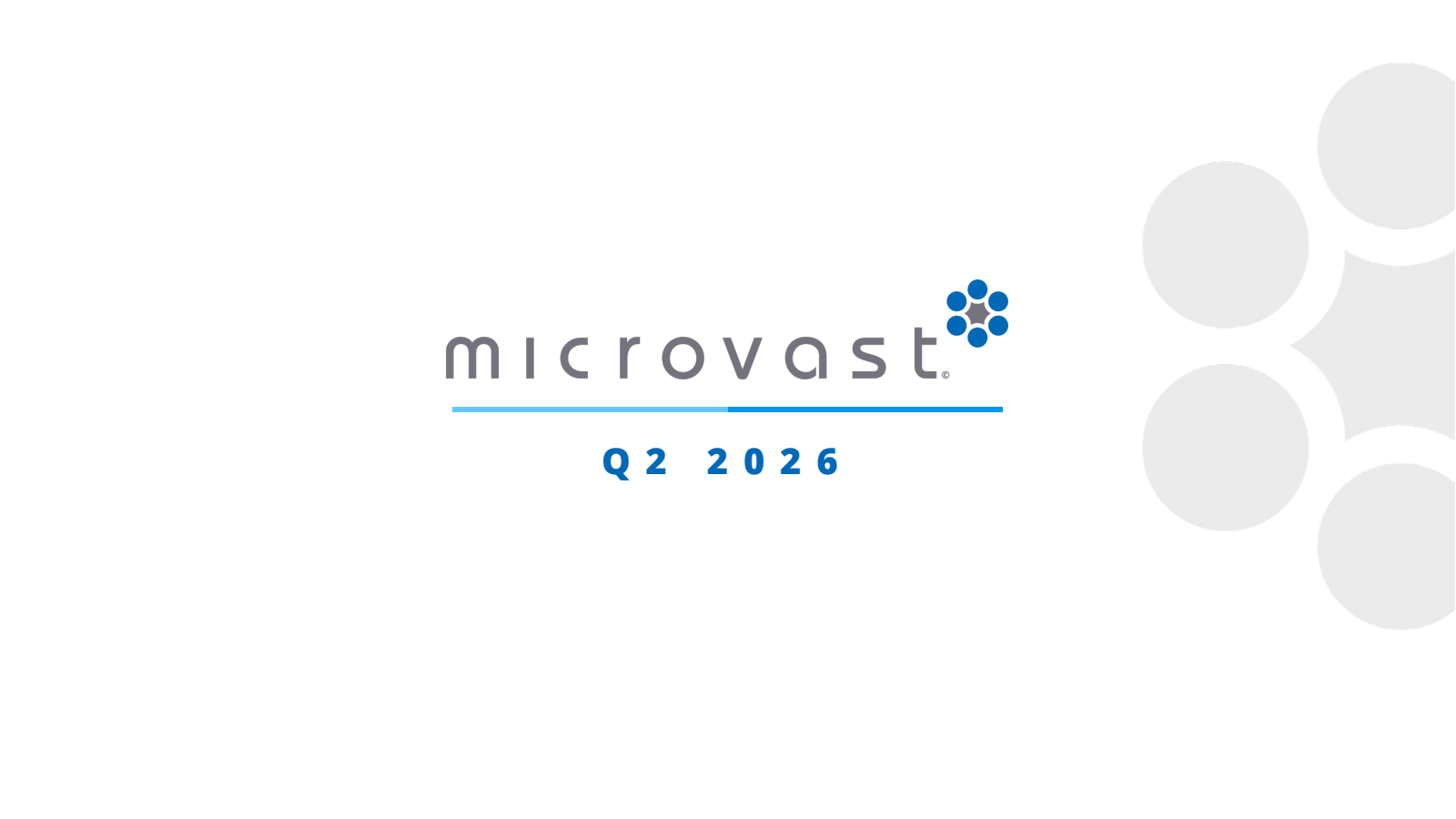 Microvast's Q2 2026 Slide Deck