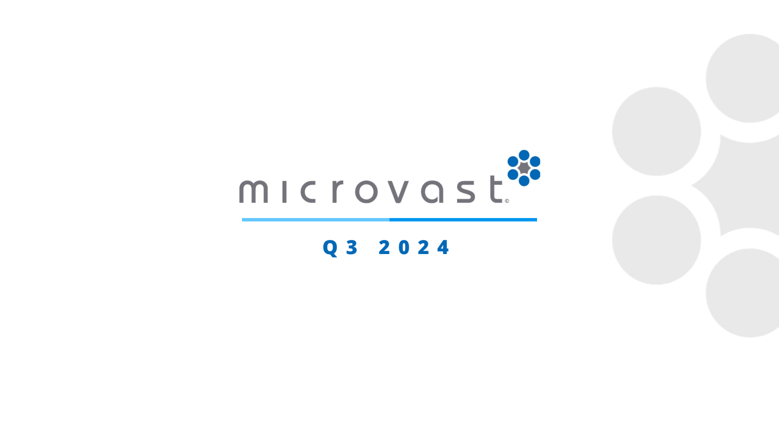 Microvast's Q3 2024 Slide Deck