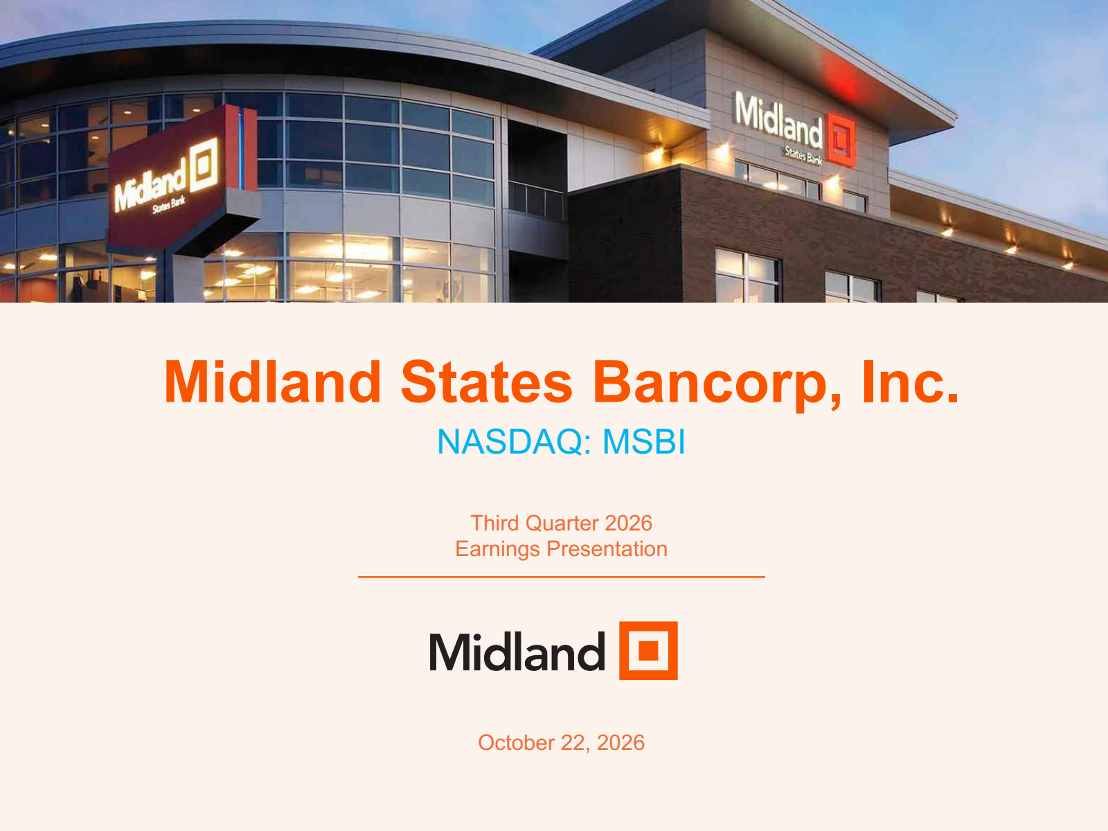 Midland States Bancorp (MSBI) Q3 2026 Earnings Results & Report