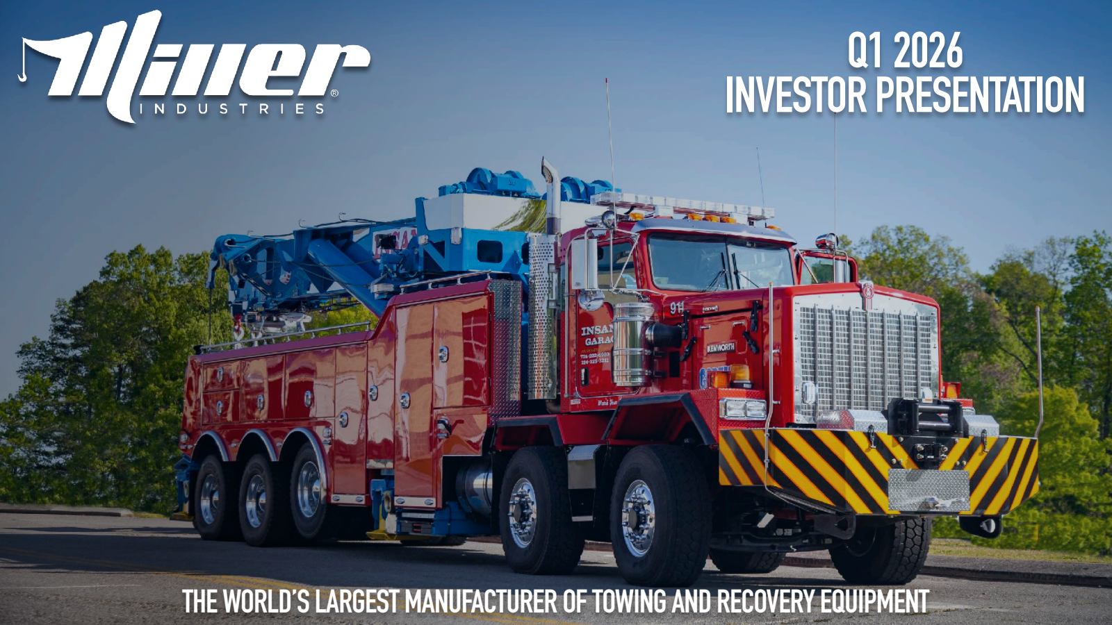 Miller Industries' Q1 2026 Slide Deck
