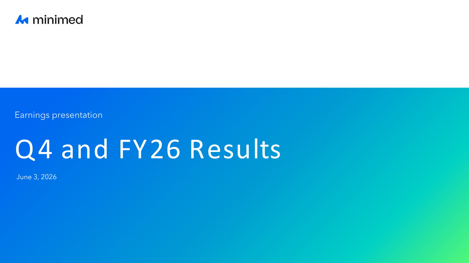 MiniMed Group's Q4 2026 Slide Deck