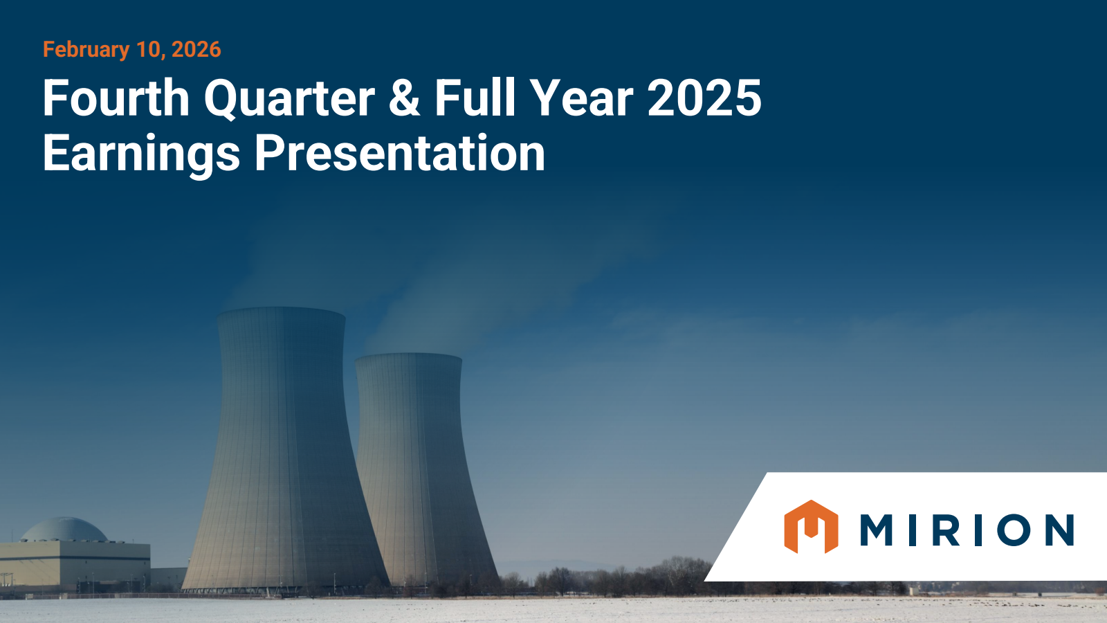 Mirion Technologies' Q4 2025 Slide Deck