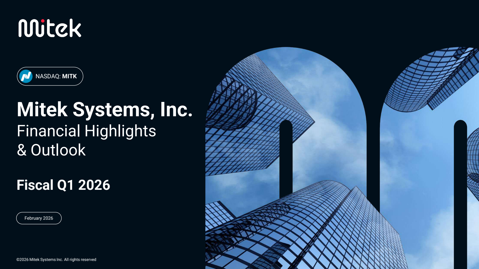 Mitek Systems' Q1 2026 Slide Deck