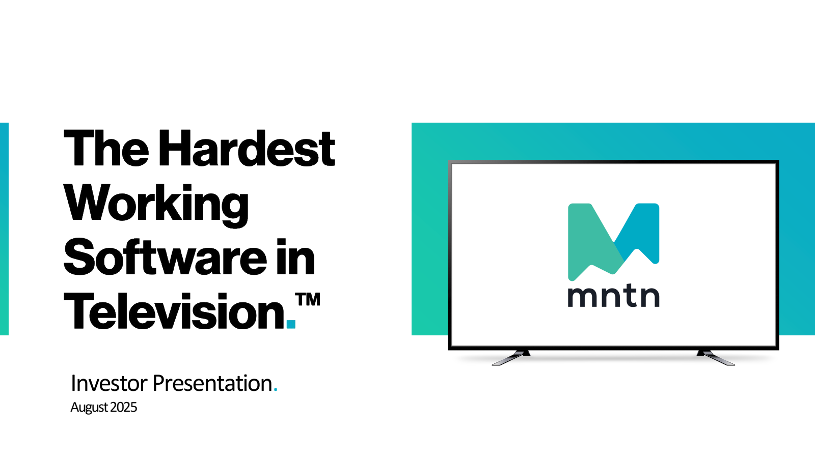 MNTN's Q2 2025 Slide Deck