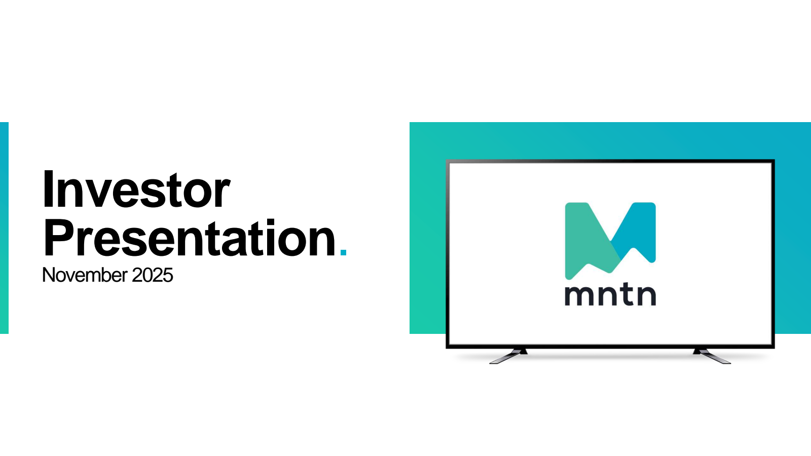 MNTN's Q3 2025 Slide Deck
