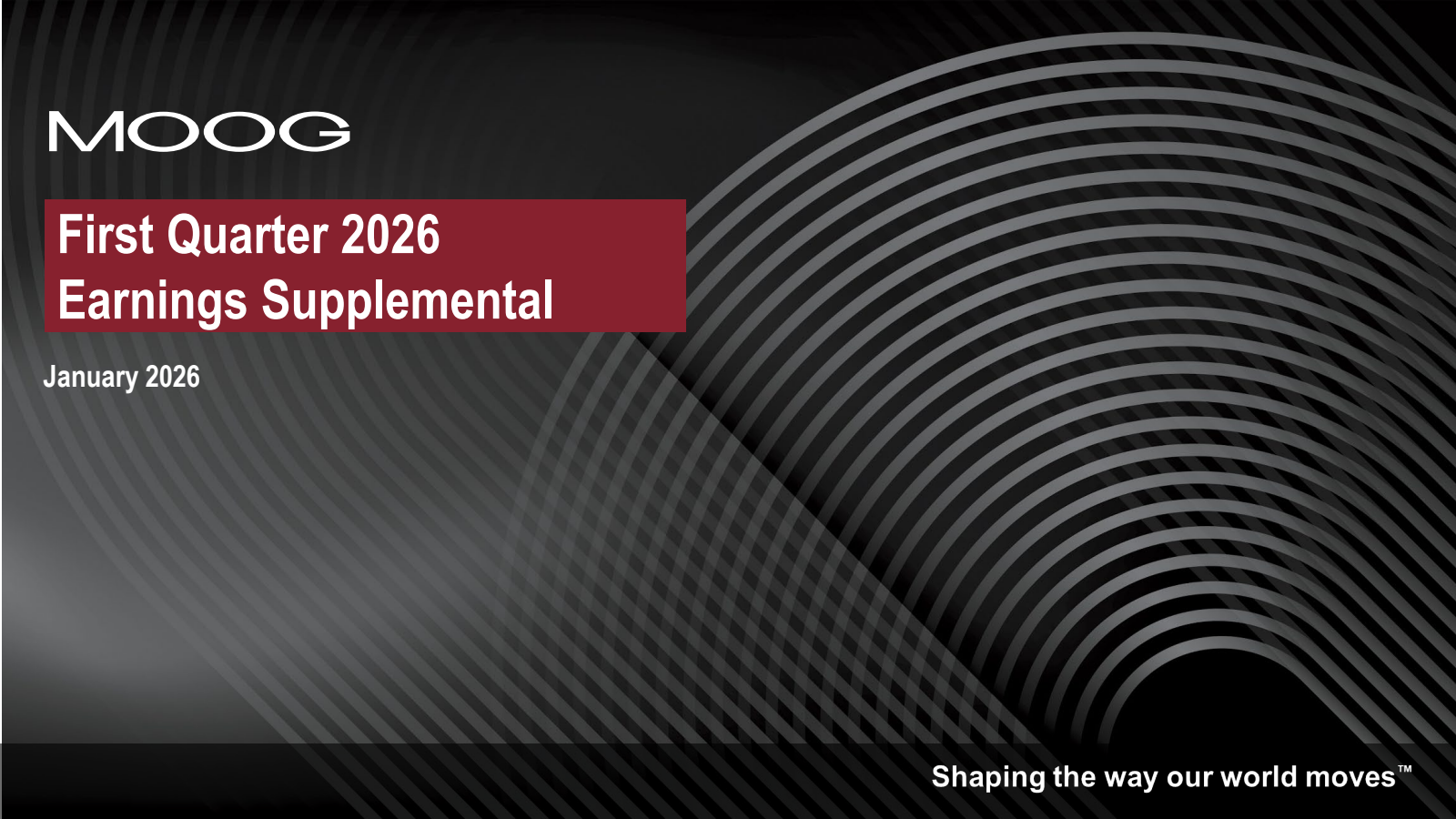 Moog's Q1 2026 Slide Deck