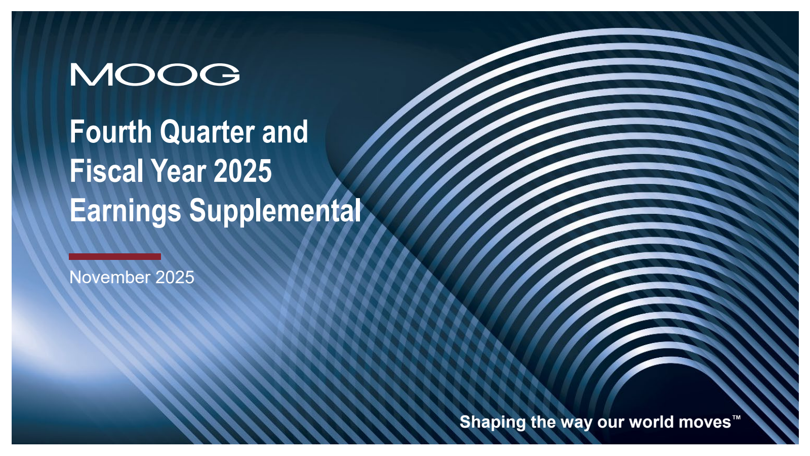 Moog's Q4 2025 Slide Deck