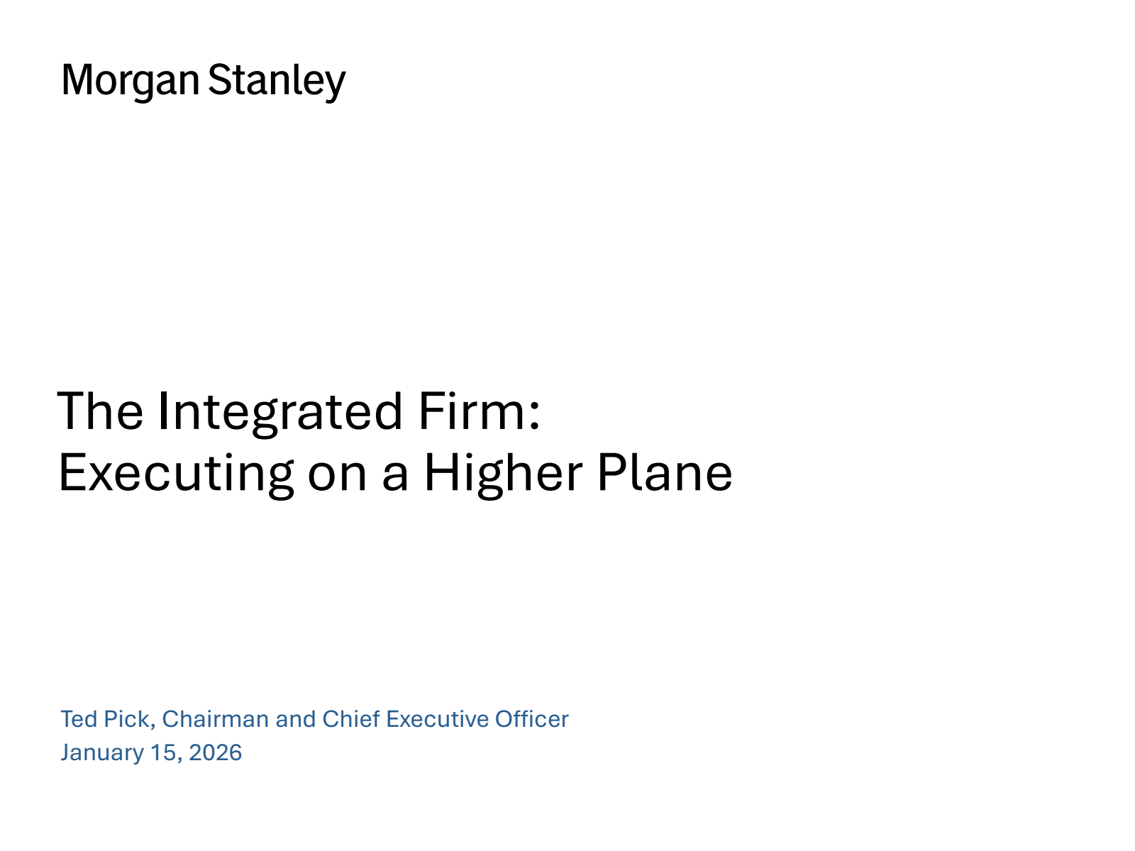 Morgan Stanley's Q4 2025 Slide Deck