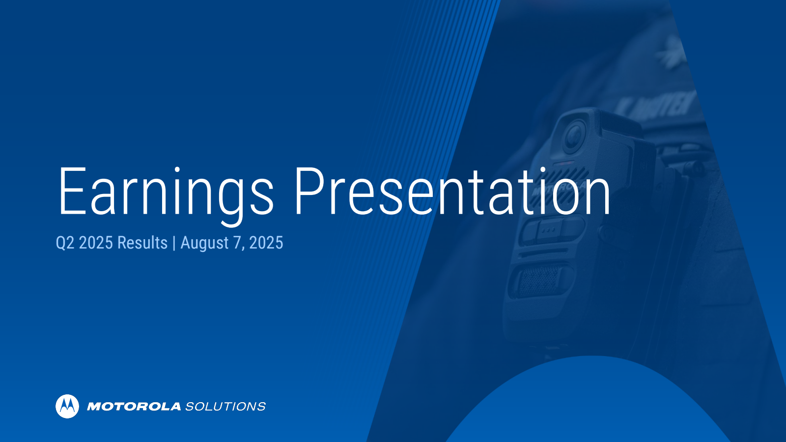 Motorola Solutions' Q2 2025 Slide Deck