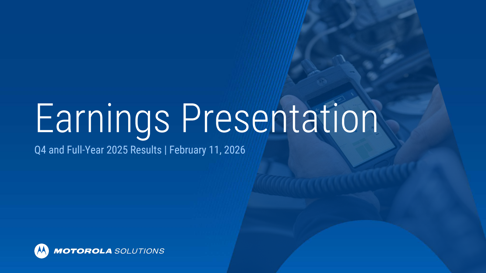Motorola Solutions' Q4 2025 Slide Deck