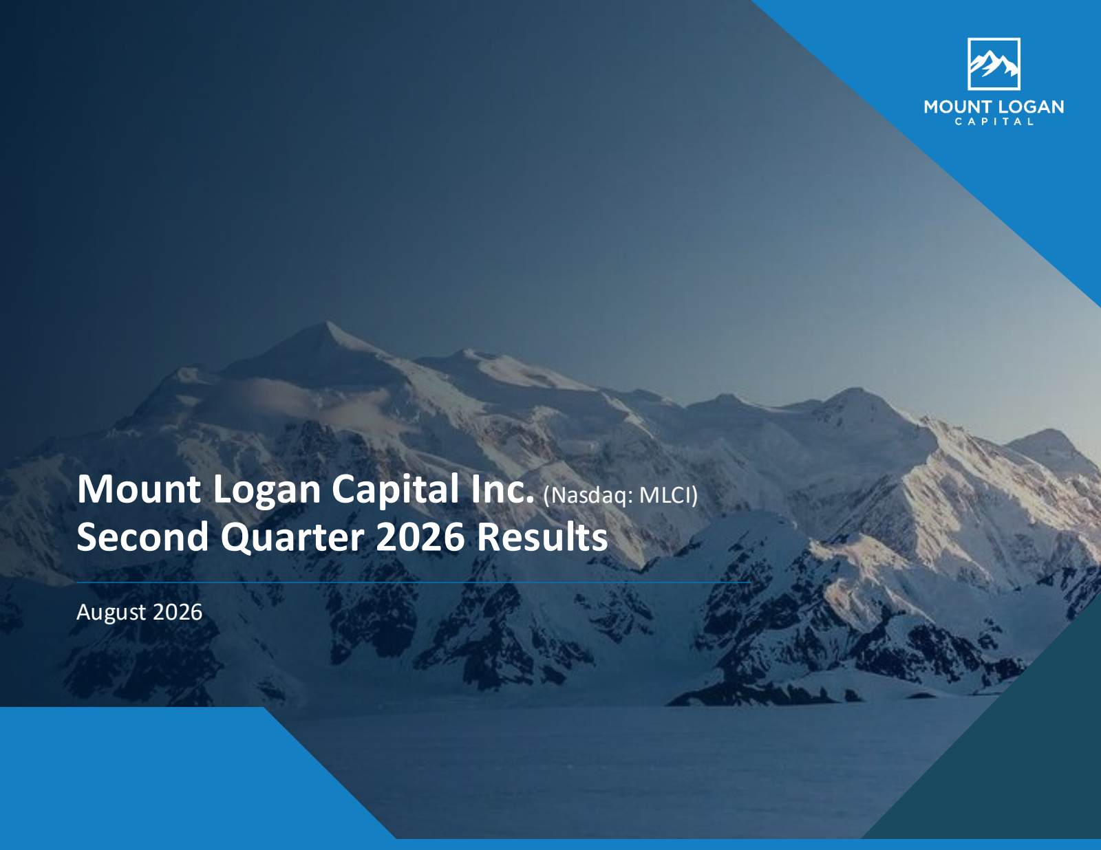 Mount Logan Capital's Q2 2026 Slide Deck
