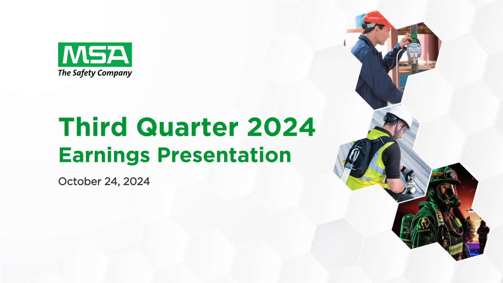 Msa Reporting MSA Q3 2024 Earnings Report on 10/23/2024