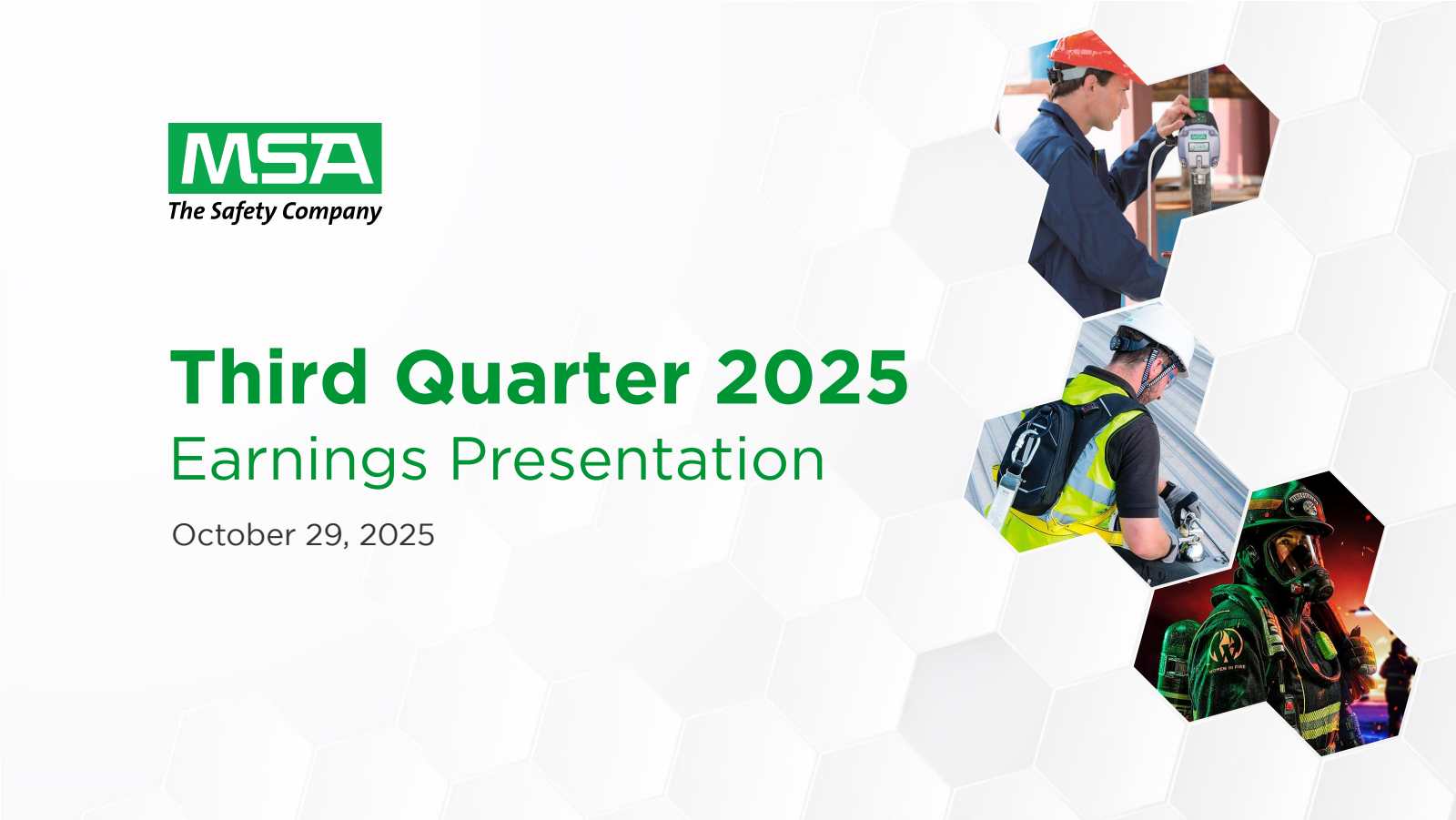 MSA Safety Incorporporated's Q3 2025 Slide Deck