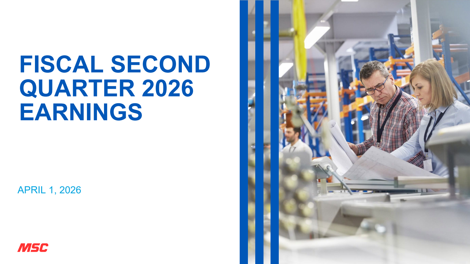 MSC Industrial Direct's Q2 2026 Slide Deck