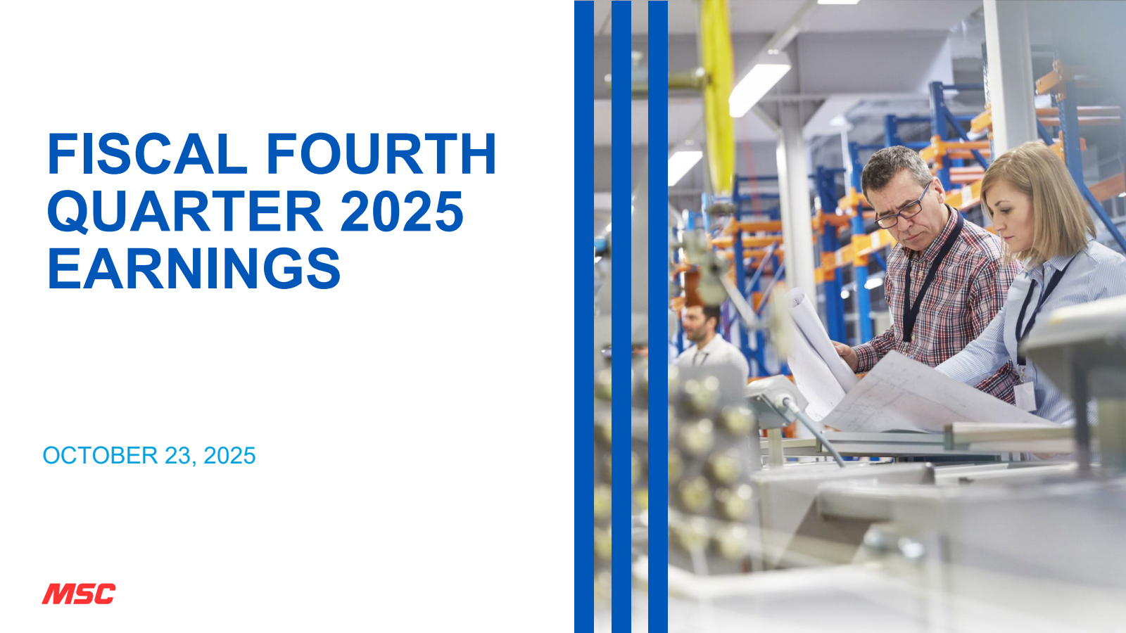MSC Industrial Direct's Q4 2025 Slide Deck