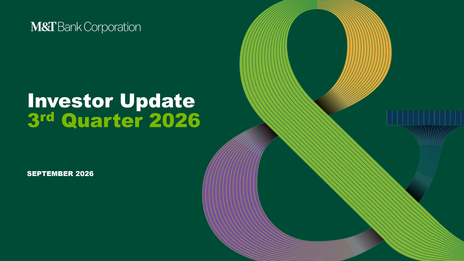 M&T Bank's Q3 2026 Slide Deck